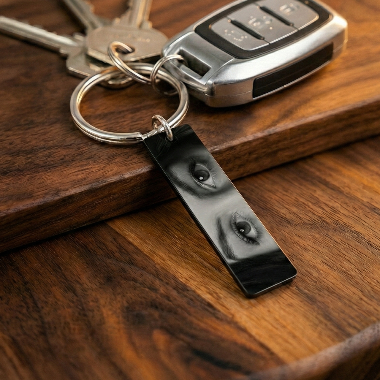 Klíčenka s gravírovaným pohledem