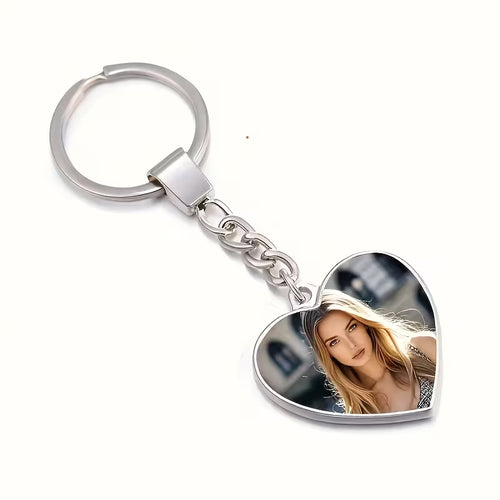 Klíčenka ve tvaru Srdce s vlastní fotkou